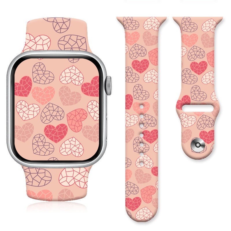 Wholesale Printed Silicone Watch Strap Wrist Band Watch Band